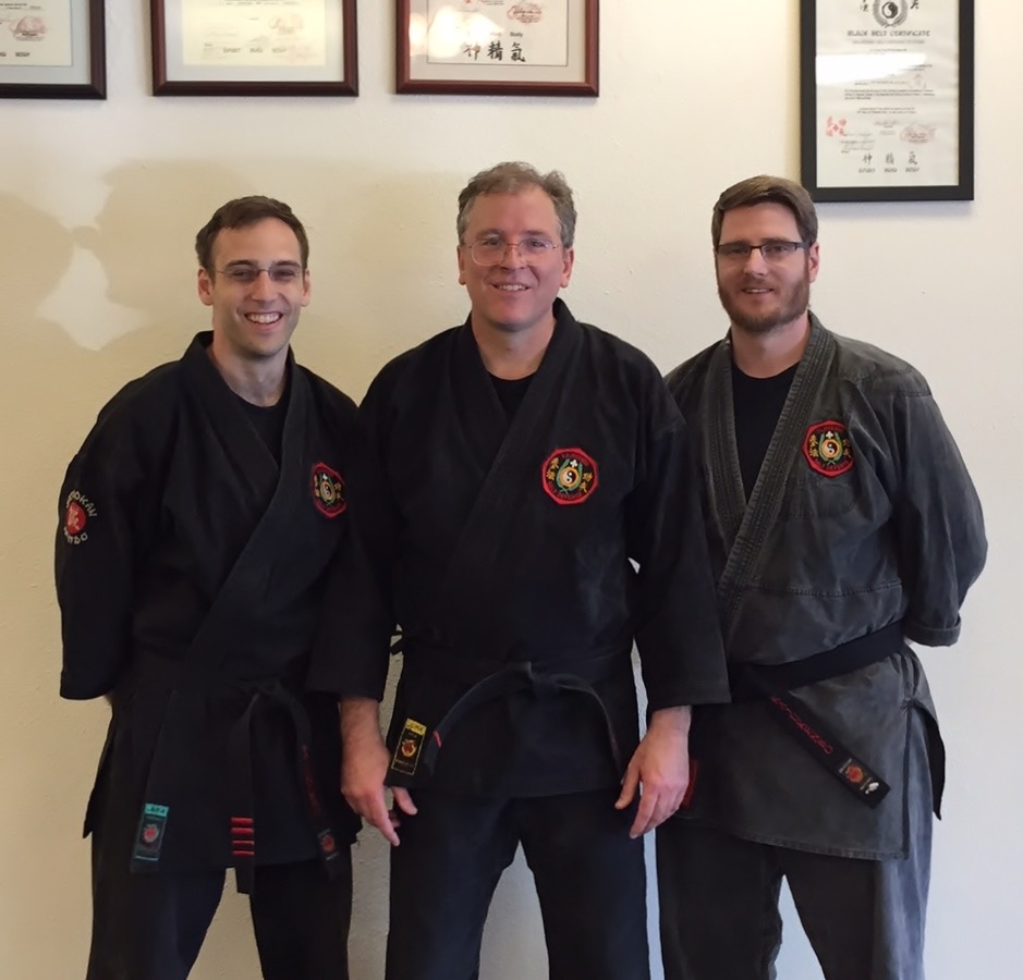 Senseis Daniel, Keith and Amos at Keith’s 2nd degree black belt exam 7 ...